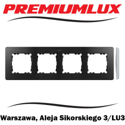 Kontakt Simon 82 ramka poczwórna grafit podstawa aluminium Warszawa Aleja Sikorskiego 3 LU3 Bartycka